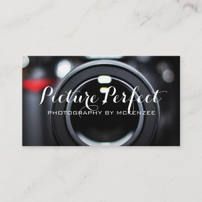 Fotograf, Fotografie, Camera Business Card Visitenkarte (Vorderseite)