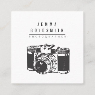 Fotograf Fotografy Square Business Card Quadratische Visitenkarte