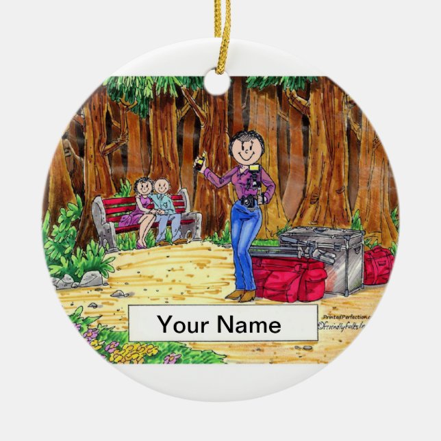 Fotograf - Frau Keramikornament (Vorne)