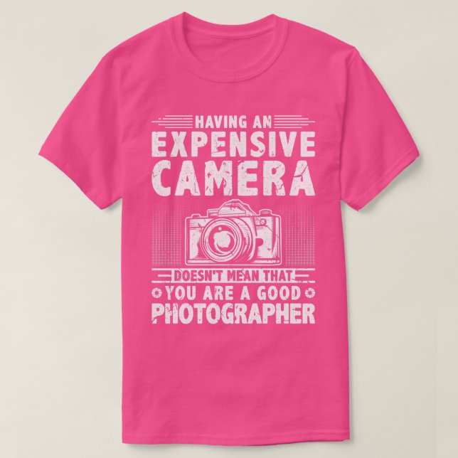 Fotograf Frauen Männer Fotokamera T-Shirt (Design vorne)