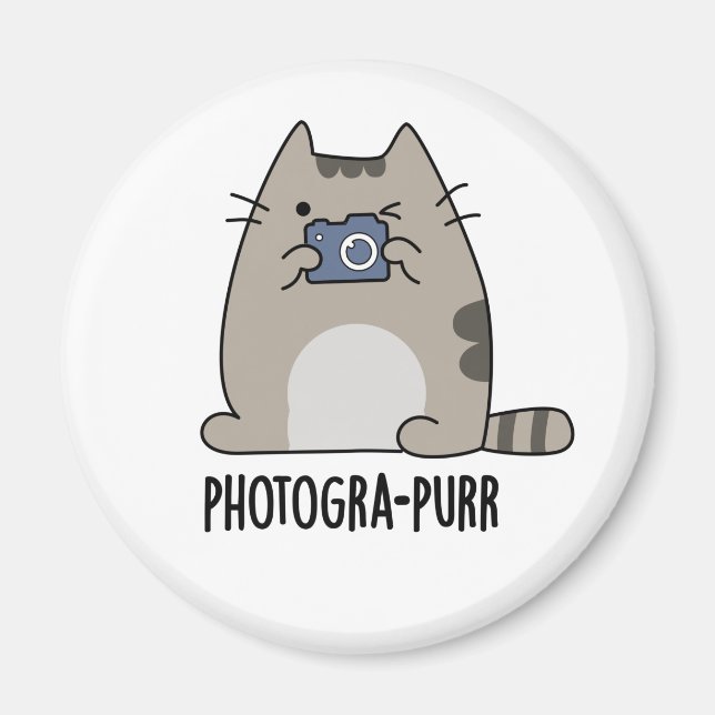 Fotograf Funny Cat Fotograf Pun Magnet (Vorne)