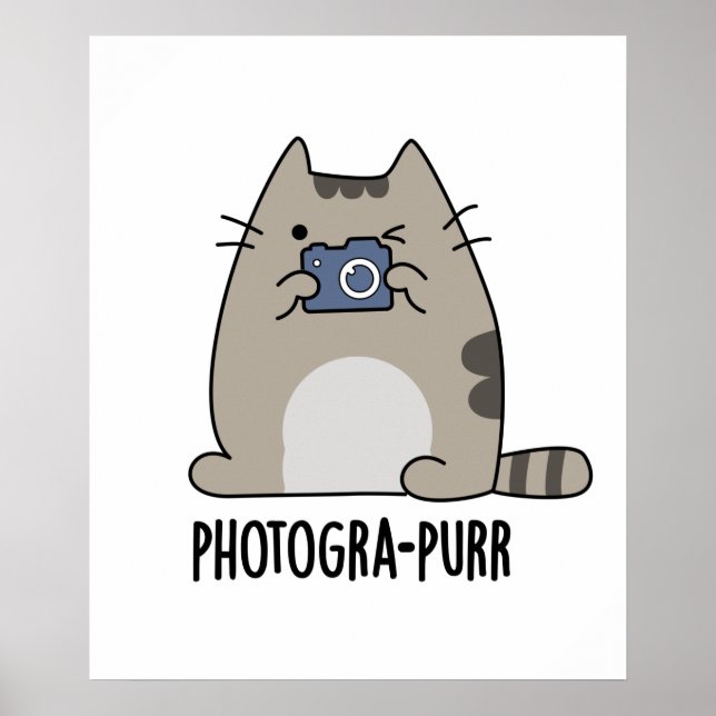 Fotograf Funny Cat Fotograf Pun Poster (Vorne)