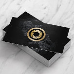 Fotograf Gold Shutter Logo Elegant Dunkles Holz Visitenkarte<br><div class="desc">Fotograf Gold Shutter Logo Elegant Dark Wood Business Cards.</div>
