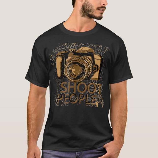 Fotograf Ich fotografiere Menschen Kamera Fotograf T-Shirt (Vorderseite)