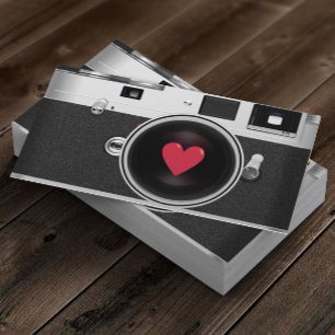 Fotograf Kamera & Red Heart Fotografie Visitenkarte