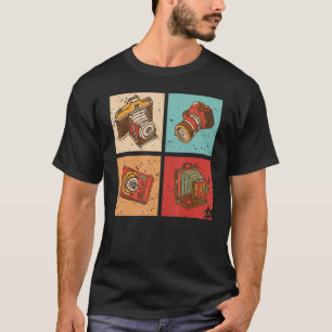 Fotograf Kamera Vintage Fotografie Kunst Männer T-Shirt