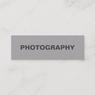 Fotograf Künstlerin Modern Minimalistisch Grau Mini Visitenkarte