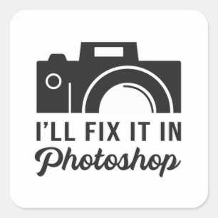 Fotograf Lens Funny Gift Idee Quadratischer Aufkleber