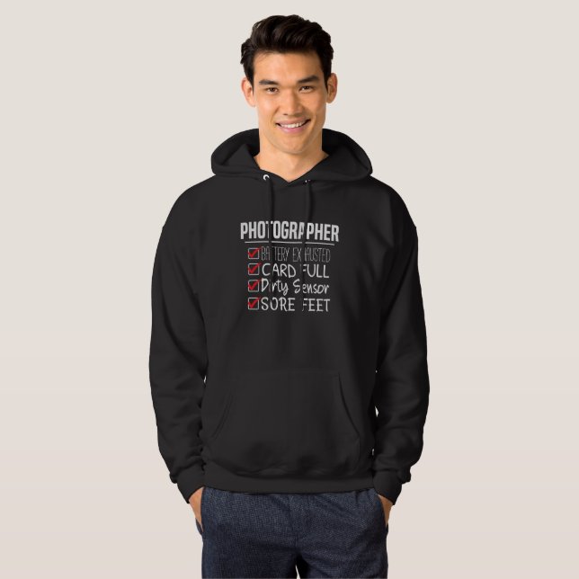 Fotograf Life - Funny Fotografy Checklist Hoodie (Vorne ganz)