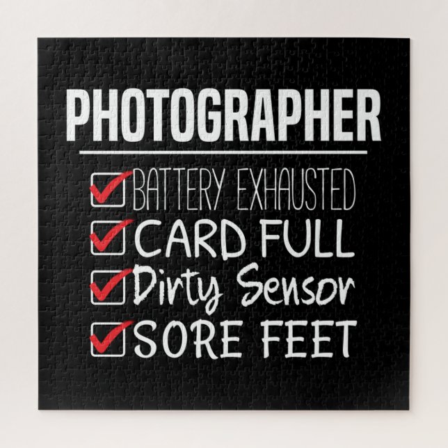 Fotograf Life - Funny Fotografy Checklist Puzzle (Vertikal)