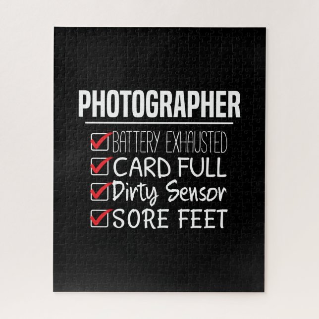 Fotograf Life - Funny Fotografy Checklist Puzzle (Vertikal)