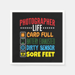 Fotograf Life Funny Icon List Serviette