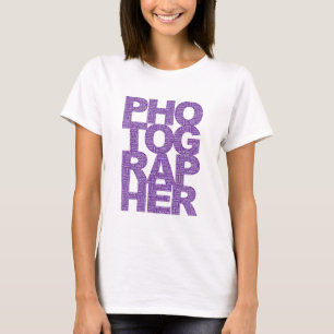Fotograf - lila Text T-Shirt