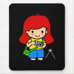 Fotograf-Mädchen 1 Mousepad
