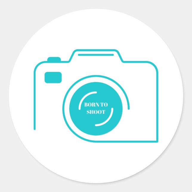 Fotograf Merch | Geboren zu Aufklebern Runder Aufkleber (Vorderseite)