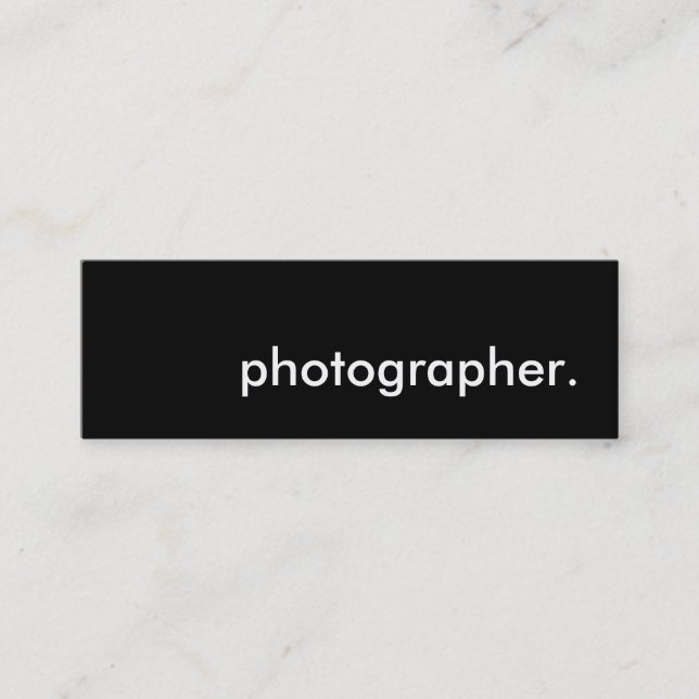 Fotograf. Mini Visitenkarte (Vorderseite)