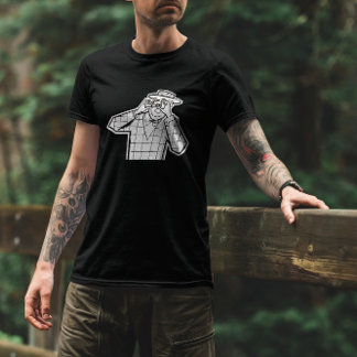 Fotograf mit Vintage-Spionagekamera-Karrikatur T-Shirt