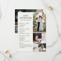 Fotograf | Preislisten | Flache Karte