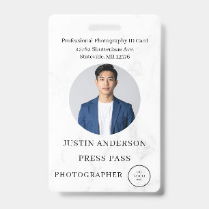 Fotograf Pressejournalist Ausweis Custom Abzeichen