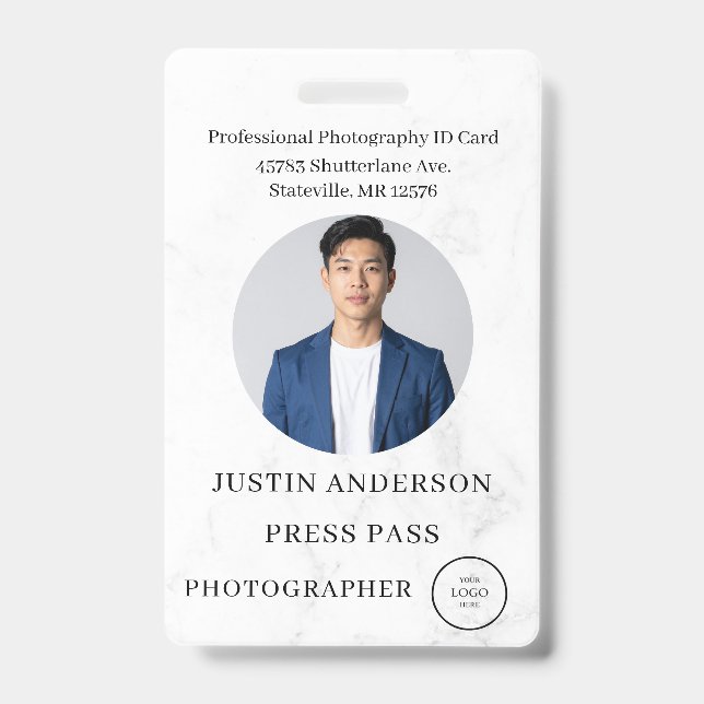 Fotograf Pressejournalist Ausweis Custom Abzeichen (Vorderseite)