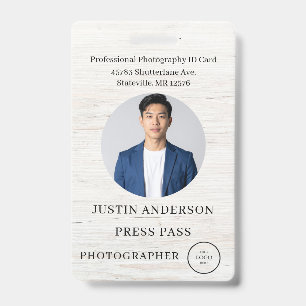 Fotograf Pressejournalist Ausweis Individuelles Ab