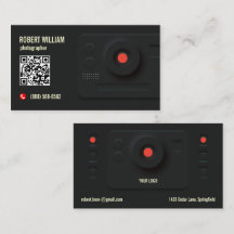 Fotograf QR-Code Modern Schwarz | Minimales Design