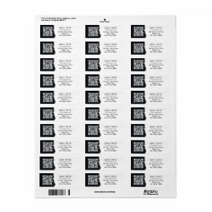 Fotograf QR Code Weiß & Schwarz Rücksendeadresse