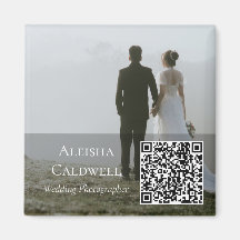 Fotograf Quadrat QR Magnetische Visitenkarte