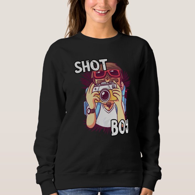 Fotograf Shot Boy Foto Kamerasymbol Fotografie Sweatshirt (Vorderseite)