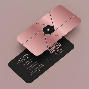 Fotograf Shutter Lens Elegant Rosegold Black Visitenkarte
