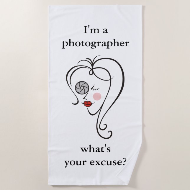 Fotograf Strandtuch (Vorderseite)