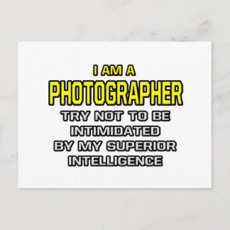 Fotograf... Überlegene Intelligenz Postkarte