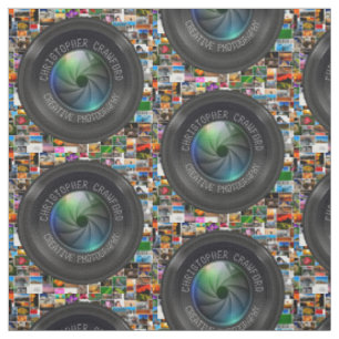 Fotograf und Fotografie-Geschäfts-Kameraobjektiv Stoff