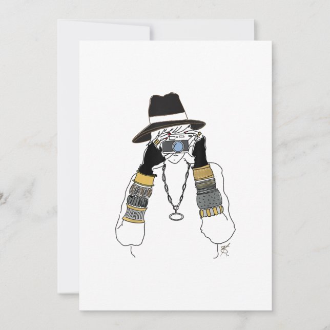 Fotograf und ihre Fotokamera Lover Ankündigung (Vorderseite)