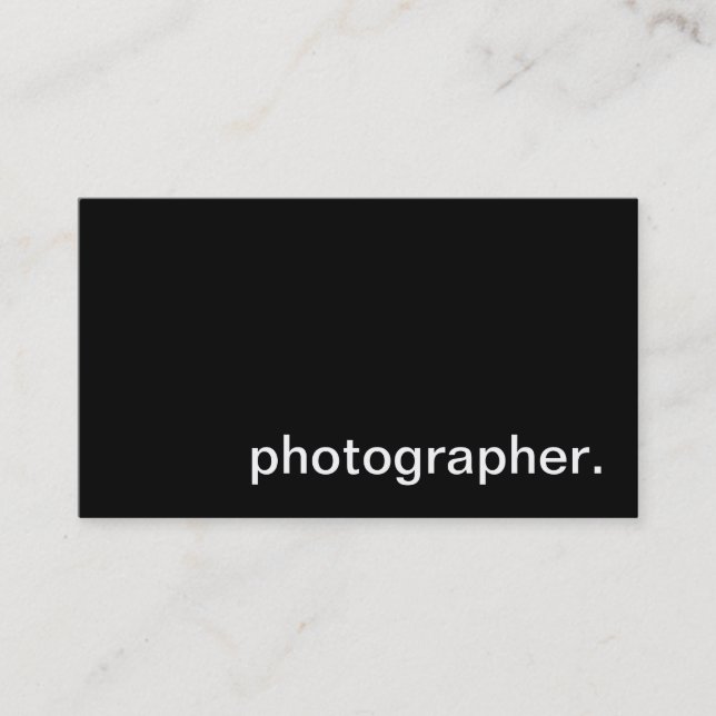 Fotograf-Visitenkarte Visitenkarte (Vorderseite)