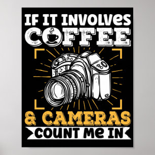 Fotograf, wenn es Kaffee und Poster