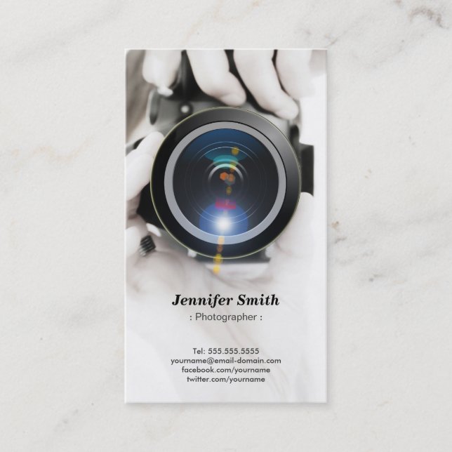 Fotograf - Zeigen Sie Ihr bestes Foto auf der Rück Visitenkarte (Vorderseite)