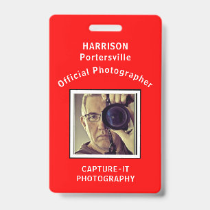 Fotografen Foto Firmenlogo Vorlagen-ID Ausweis