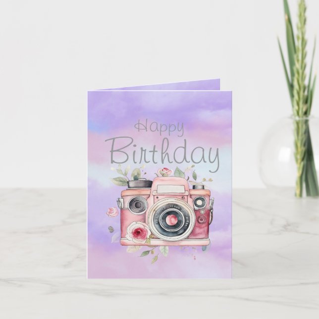 Fotografen-Geburtstag  Karte (Vorderseite)