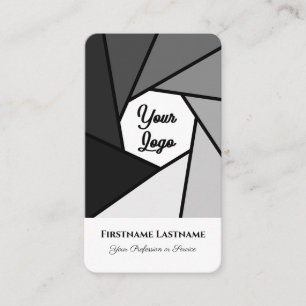 Fotografen Schwarz-Weiß-DSLR-Kameraobjektive Visitenkarte