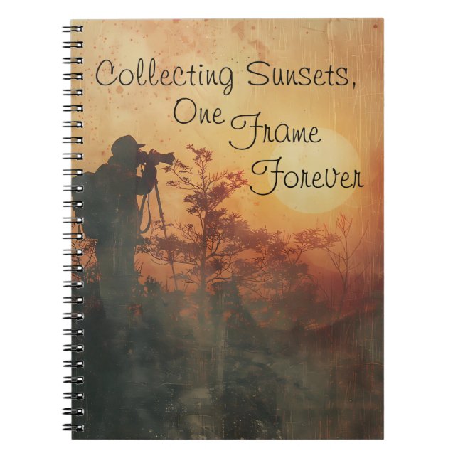 Fotografen-Sonnenuntergangsjournal Notizblock (Vorderseite)