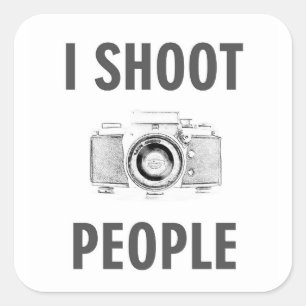 Fotografen von lustigen Foto-Fotografen Quadratischer Aufkleber