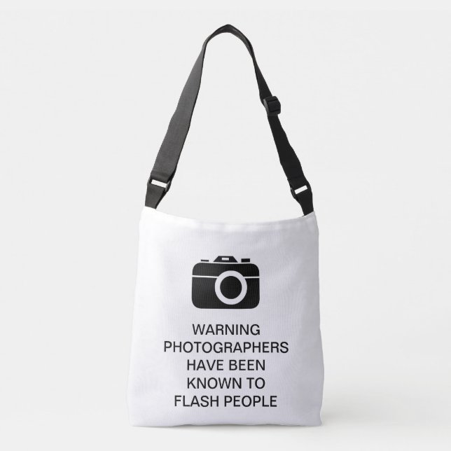 Fotografen warnen Flash People Funny Shirt Tragetaschen Mit Langen Trägern (Vorderseite)