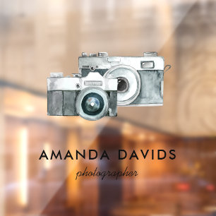 Fotografenkamera Moderne Minimalistische Wasserfar Fensteraufkleber