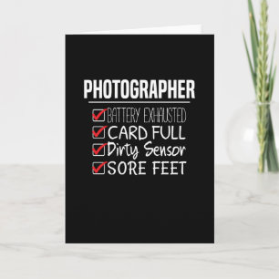 Fotografenleben - Lustige Fotografie-Checkliste Karte