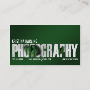 Fotografie-Ausschnitt - Grün Visitenkarte