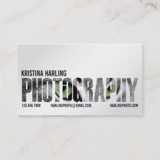 Fotografie-Ausschnitt - Weiß Visitenkarte
