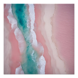 Fotografie Beach Ästhetik Sunset Neutral Pink Poster