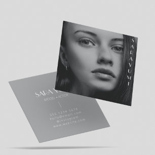 Fotografie Clean Script Foto Beruflich Quadratische Visitenkarte