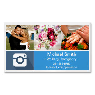 Fotografie-Collage - kreativer moderner Metrostil Magnetische Visitenkarte